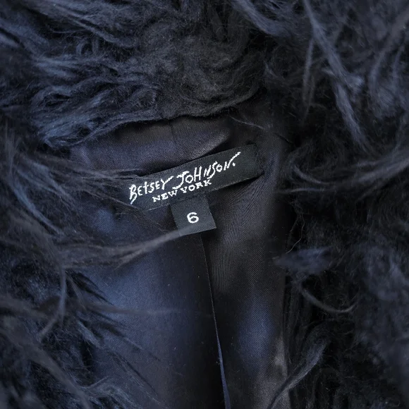 Vintage Betsey Johnson Penny Lane 90s Y2K Lace Velvet Puff Sleeve Duster Coat - Picture 4 of 12